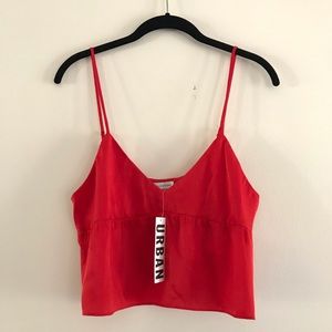 UO red crop top